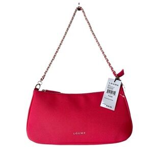 NWT! ($40) Loume Fuschia Pink Shoulder Bag Hobo Tote Handbag Clutch Purse